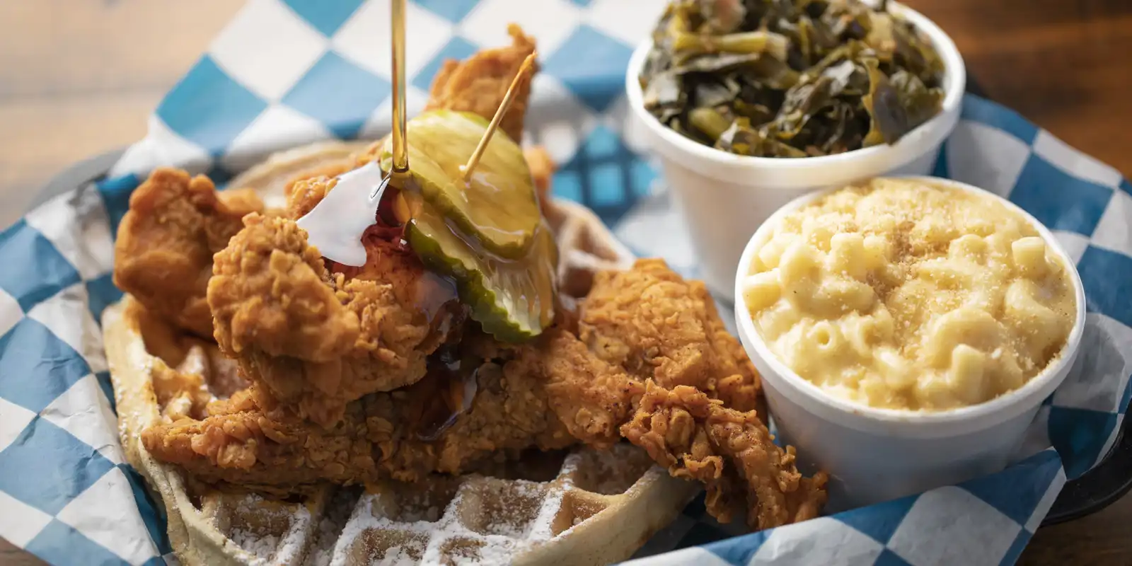 Palmer's hot chicken and waffle