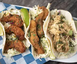 Palmer's hot chicken tacos